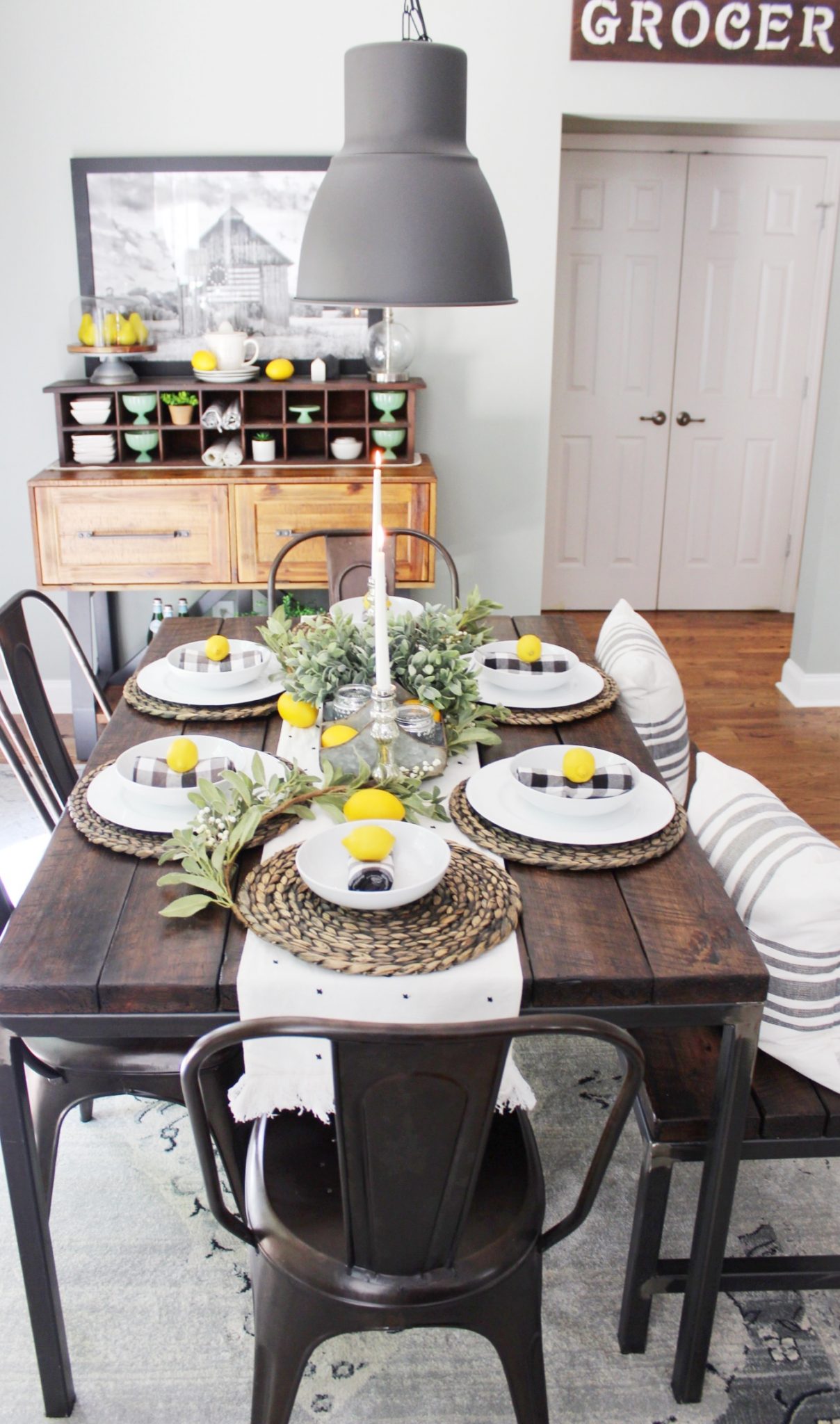 Industrial Farmhouse Dining Table • Robyn's Southern Nest